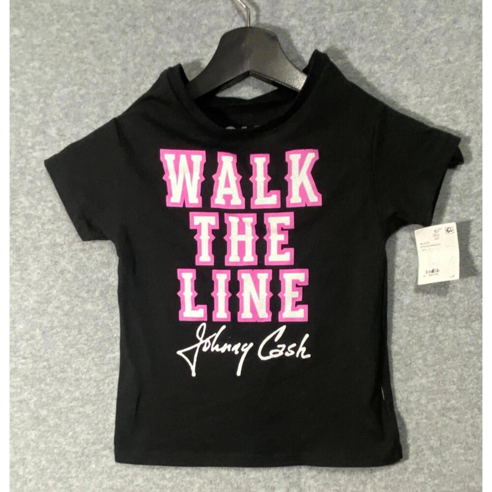 Johnny Cash Walk The Line Johnny Cash Toddler Girls T-shirt Size 4T
